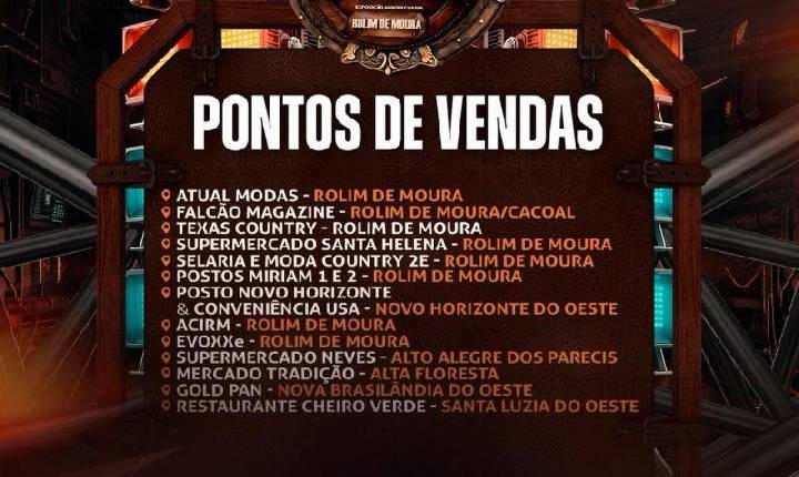 37ª EXPOAGRO - Confira os pontos de vendas e garanta seu passaporte  para para viver dias inesquecíveis com muita emoção, tradição e grandes shows!