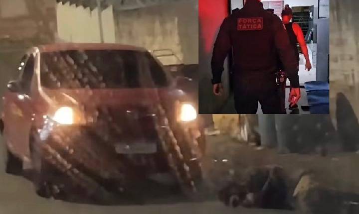 Absurdo: vídeo mostra mulher atropelando e passando por cima da cabeça de morador de rua