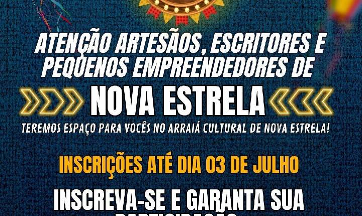 ATENÇÃO, ARTESÃOS, ESCRITORES E PEQUENOS EMPREENDEDORES DE NOVA ESTRELA! ✨🎉