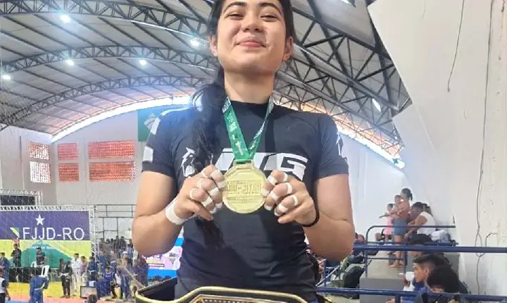 CATEGORIA ABSOLUTO Atleta de Jaru Alice Akaki ganha tudo no Campeonato de Jiu-Jitsu em Nova Brasilândia