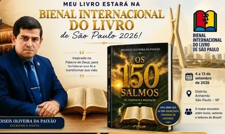 cidade - Cacoal terá representante na Bienal Internacional do Livro de São Paulo 2026