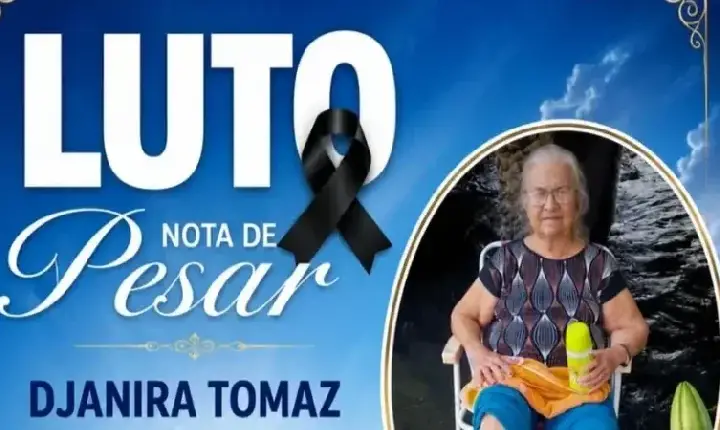 cidade - Nota de pesar pelo falecimento de Djanira Tomaz de O. de Andrade