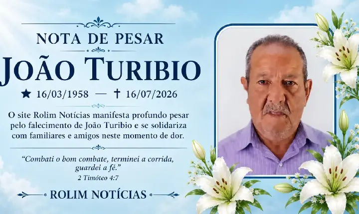 cidade - Nota de pesar pelo falecimento de João Turibio