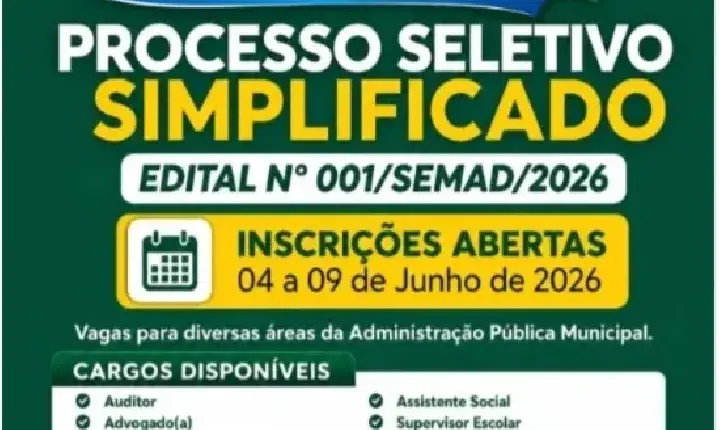 Destaque Prefeitura de Santa Luzia d’Oeste encerra hoje inscrições para Processo Seletivo Simplificado