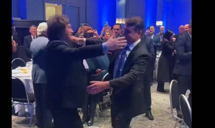 Em 25 de julho - Milei virá visitar Bolsonaro e apoiar Flávio contra Lula