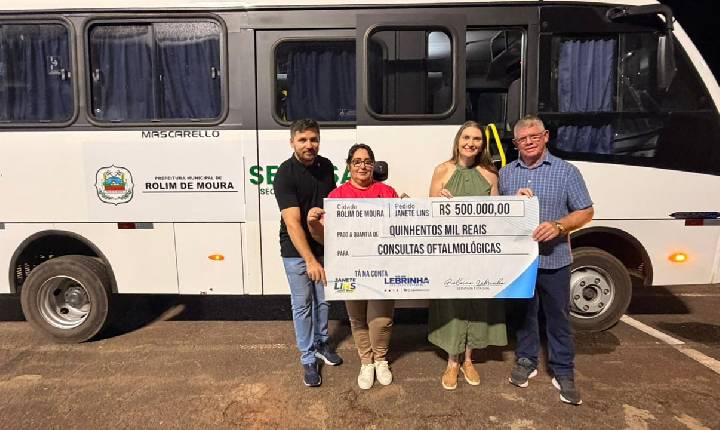Em parceria com a deputada Gislaine Lebrinha, vereadora Janete Lins entrega um micro-ônibus para a saúde  e anuncia recurso para consultas oftalmológicas 