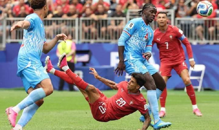 Esportes - Portugal e RD Congo empatam; congoleses marcam primeiro gol em Copas