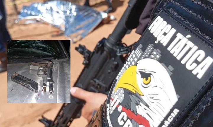 Fuga alucinada na BR-163 termina com três criminosos mortos em confronto com a Força Tática