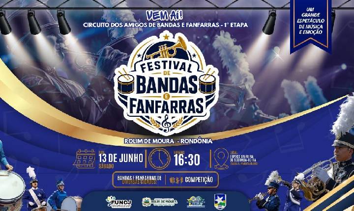 Fundação de Cultura abre inscrições para o Circuito de Amigos de Bandas e Fanfarras(CABF) em Rolim de Moura