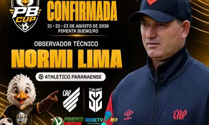 FUTEBOL - PB CUP 2026 terá observador técnico do Athletico Paranaense em Pimenta Bueno