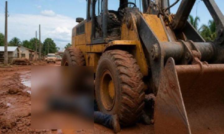Homem cai de pá carregadeira e morre esmagado pela própria máquina em distrito de MT