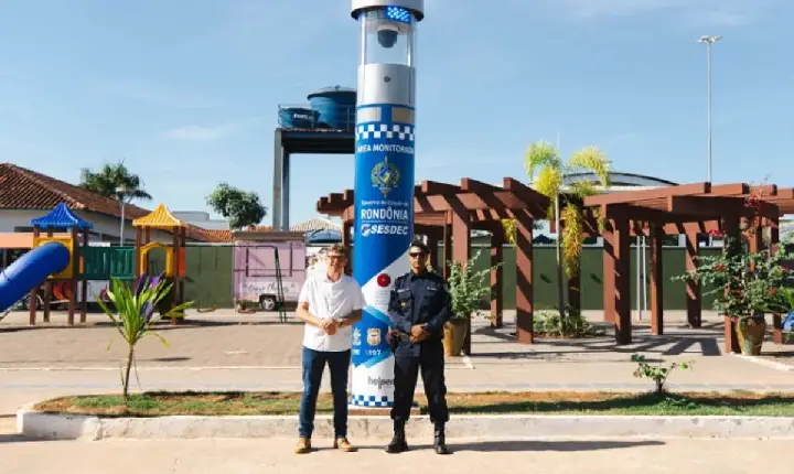 JARU - Segurança pública: Totem de monitoramento com contato direto com a polícia já está em funcionamento