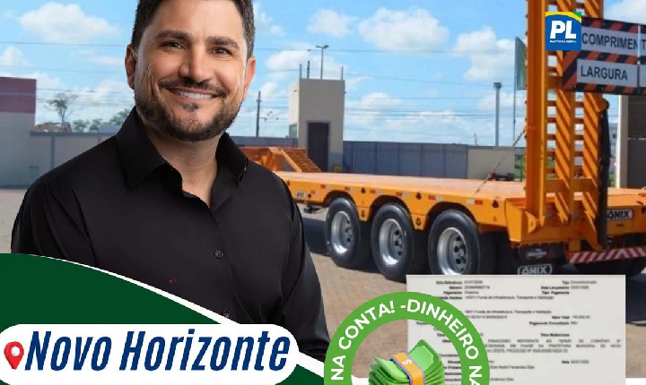Jean Mendonça destina R$ 185 mil em emenda parlamentar para Novo Horizonte, atendendo pedido do vereador Natan Carvalho