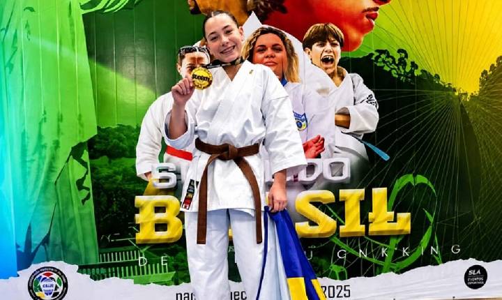 MEDALHISTA  - Atleta Maria Clara de Espigão do Oeste conquista vaga nos Jogos Escolares Brasileiros 2026