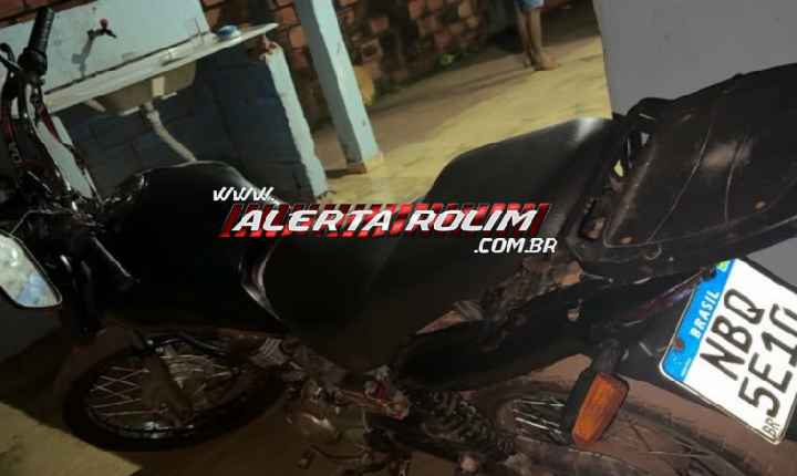 Motocicleta furtada em Cacoal foi recuperada pelo PATAMO da PM, em Rolim de Moura