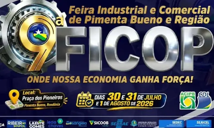 NEGÓCIOS FICOP 2026 é anunciada oficialmente e promete movimentar Pimenta Bueno e região