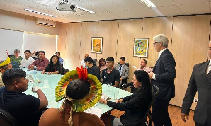 Neidinha Suruí participa de reunião no Ministério dos Povos Indígenas para discutir crédito de carbono e bioeconomia