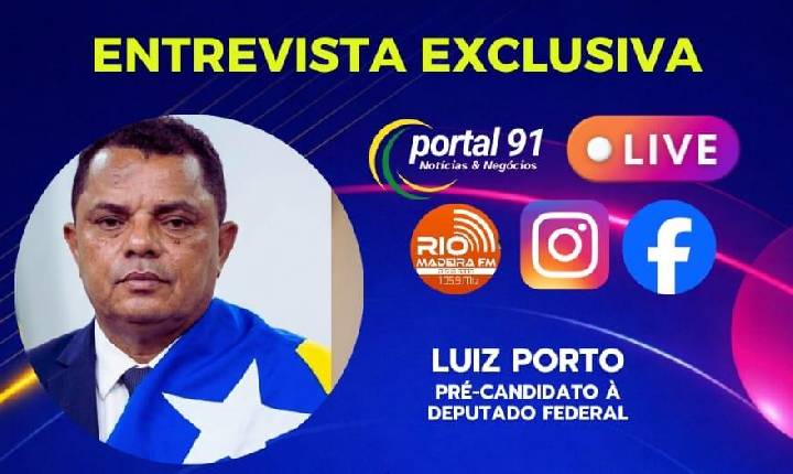 No Programa Repórter do Povo, apresentado por Edmilson Silveira, teremos um bate-papo exclusivo, forte e transparente com Luiz Porto, pré-candidato a Deputado Federal.