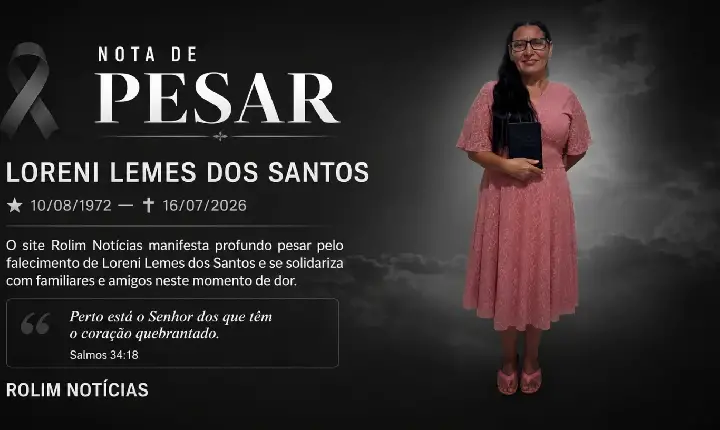 Nota de pesar pelo falecimento de Loreni Lemes dos Santos