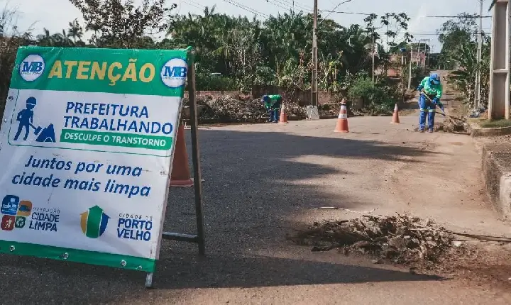 Notícias - Bairro Nova Esperança em Porto Velho recebe manutenção em via após obra de drenagem