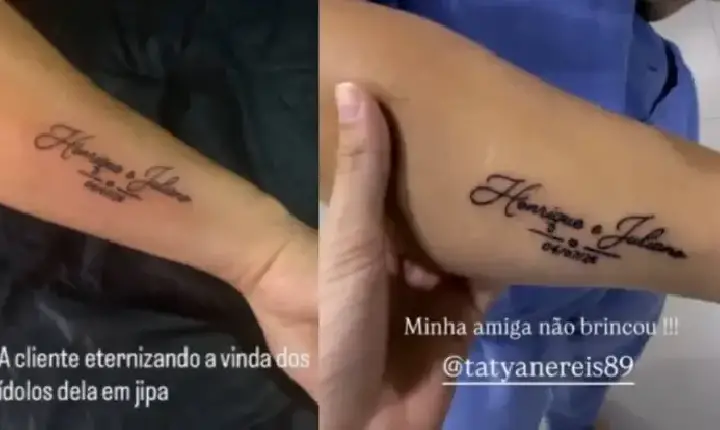 Notícias - Fã tatua data de show de Henrique & Juliano na Expojipa, mas cantores cancelam apresentação