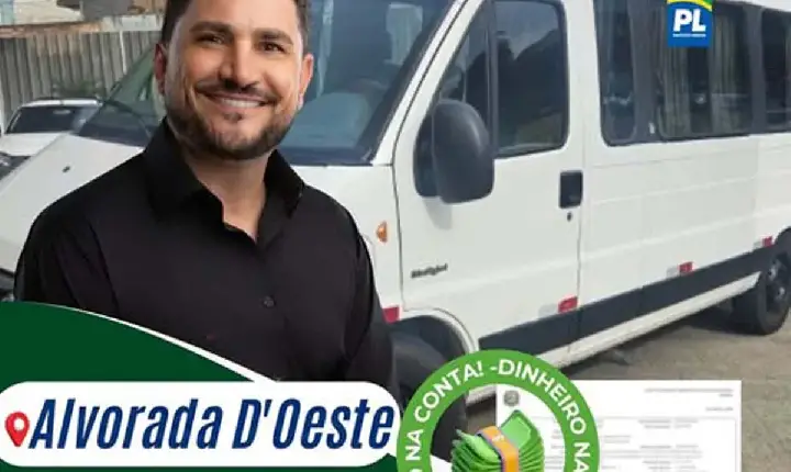 Parceria - Jean Mendonça destina R$ 350 mil para compra de van em Alvorada do oeste