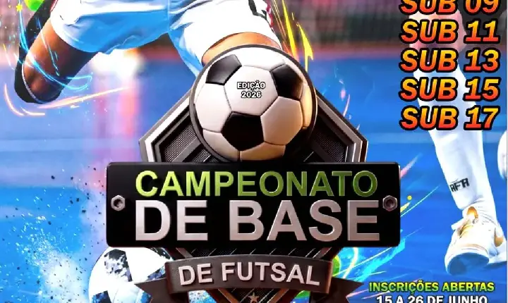 PIMENTA BUENO - Aberta as Inscrições para o Campeonato de Base de Futsal 2026