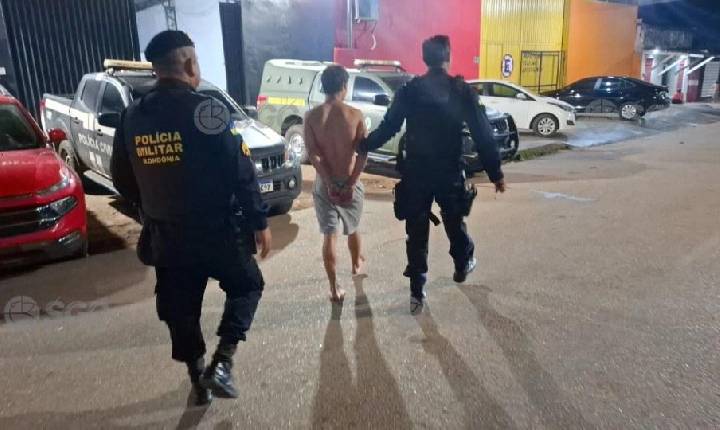 Plantão de Polícia - Jovem é preso após ameaçar familiares com facão e agredir irmão de 14 anos em Porto Velho