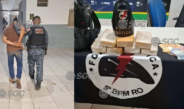 Plantão de Polícia -  Vídeo: Taxista amazonense é flagrado com sete tabletes de crack durante abordagem em Porto Velho