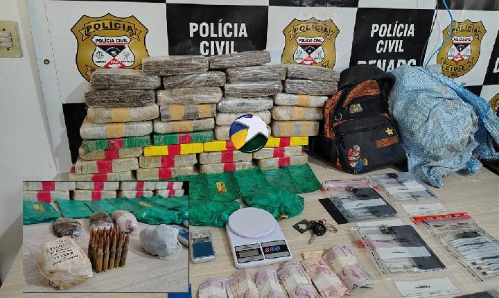 Polícia - Denarc da capital prende trio ligado ao CV com mais de 30 kg de drogas e munições de fuzil