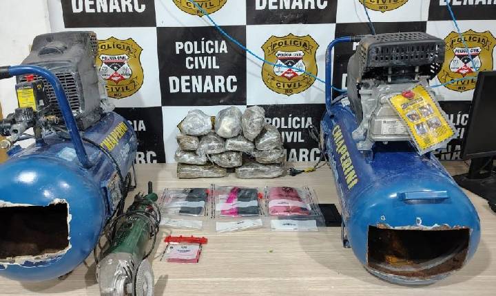 Polícia Denarc prende quatro e investiga uso de compressores para transportar droga em Porto Velho