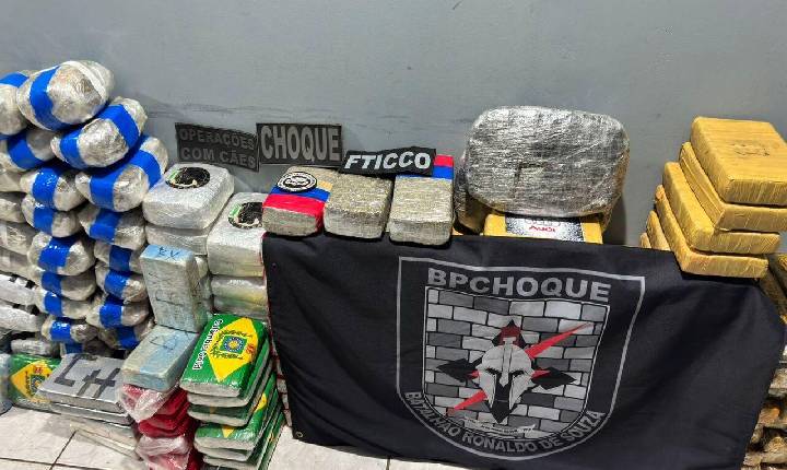 Polícia  - PM e forças integradas apreendem quase 500 kg de drogas em caminhão na BR-364 em Porto Velho