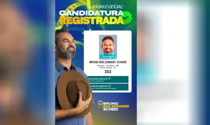 Política - Bruno Bolsonaro registra candidatura ao Senado em Rondônia