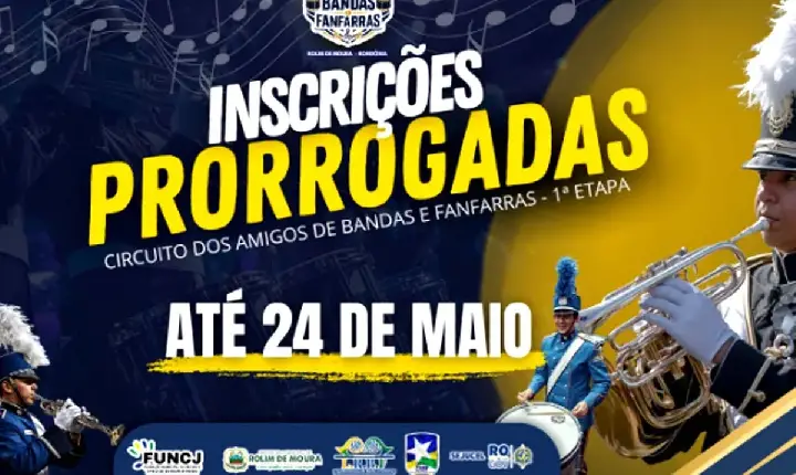 ROLIM DE MOURA - Fundação de Cultura e Juventude anuncia prorrogação das inscrições do Festival de Bandas e Fanfarras