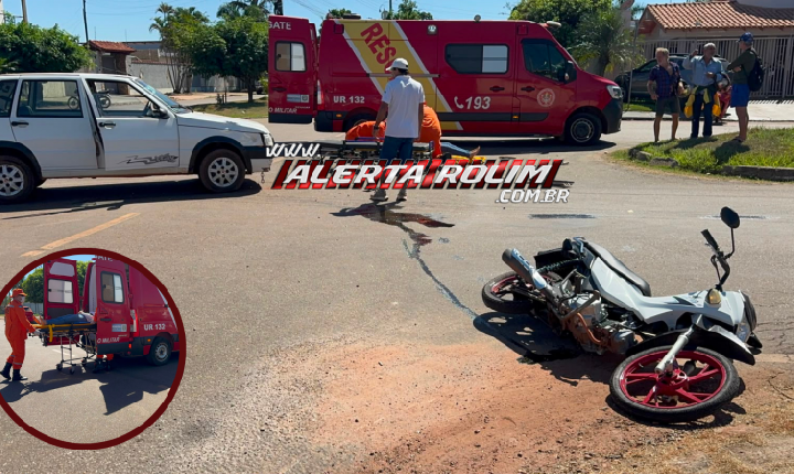 Rua Barão de Melgaço registra o segundo acidente de trânsito em poucas horas, em Rolim de Moura