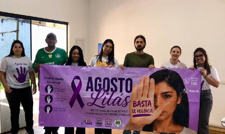 “Tenda Lilás” da Semas leva ação de prevenção e combate à violência contra a mulher ao distrito Nova Estrela