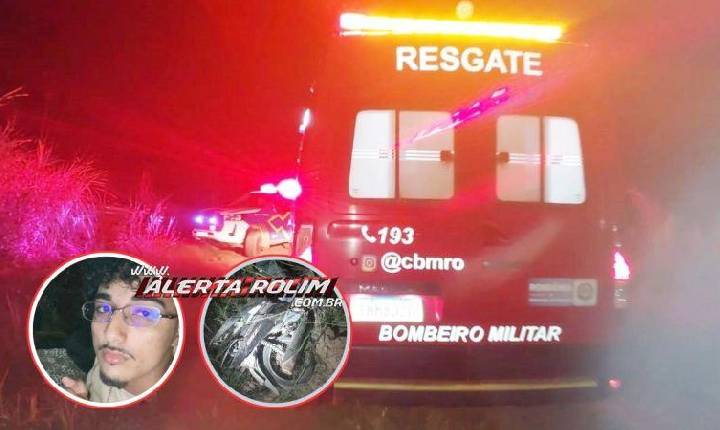 URGENTE - Jovem morreu após grave acidente próximo à ponte do Rio Anta na RO-383, em Rolim de Moura
