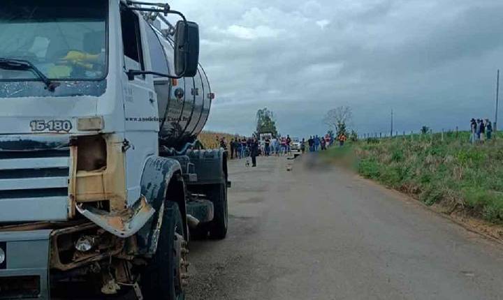 Vale de Anari -Jovem em motocicleta morre após colidir moto contra caminhão leiteiro na RO-133