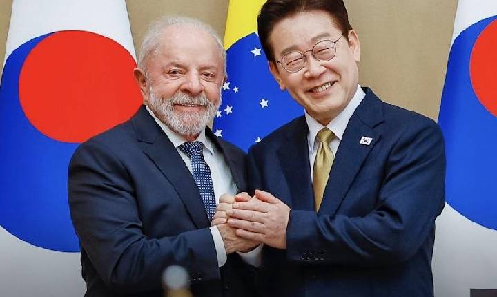 Vexame - Ignorado, Lula se vinga atacando Trump e constrange presidente da Coreia do Sul