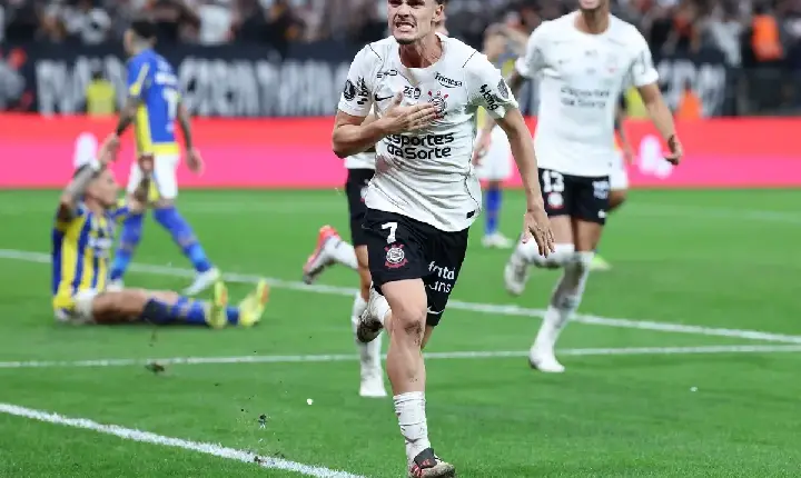 VÍDEO - Esportes - Bidon marca no fim, Corinthians bate Rosario e avança na Libertadores