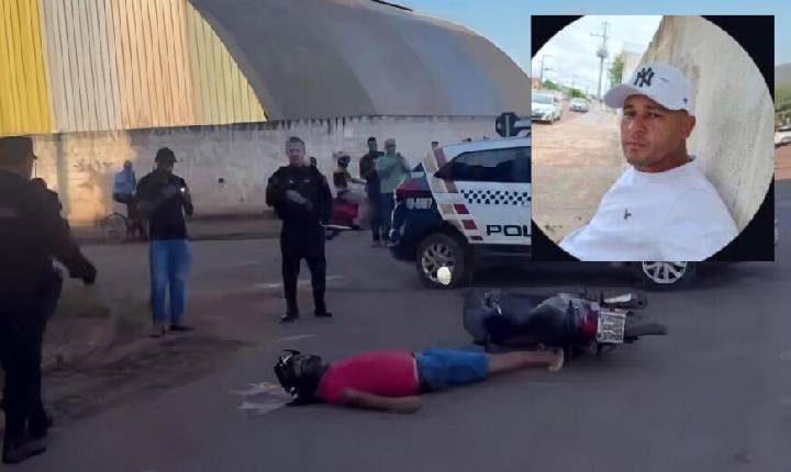 VÍDEO - Homem é executado a tiros em plena luz do dia enquanto levava o filho para a escola em MT; vídeo