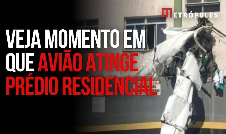 VÍDEO - Minas Gerais Avião cai e bate em prédio em Belo Horizonte; duas pessoas morrem. Vídeo
