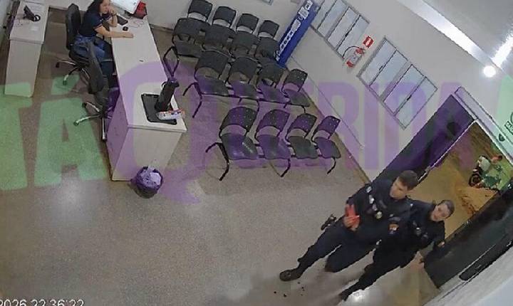 Vídeo mostra PM chegando à UPA com parte dos dedos decepados após ataque de lunático morto em confronto