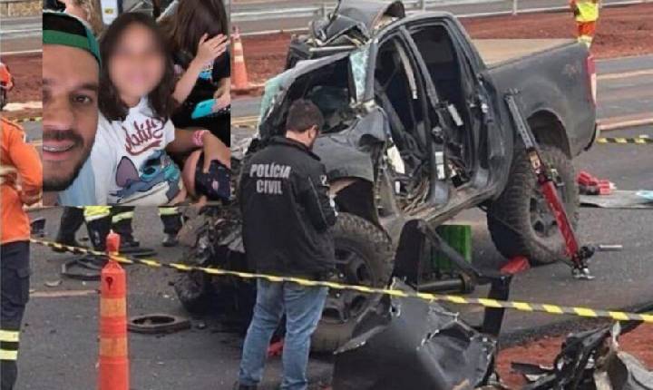 VÍDEO - Pai e duas filhas saem de MT para velório e morrem em batida com carreta na BR-163; imagens