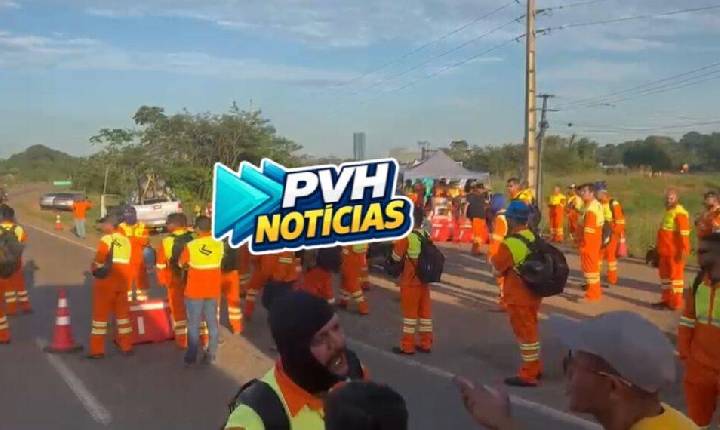 VÍDEO - URGENTE: Rodoviários interditam BR-364 em manifestação por condições ruins de trabalho em Porto Velho