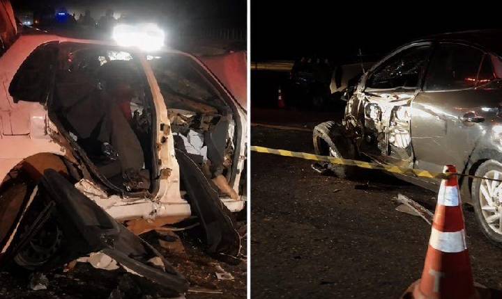 VIDEOS - TRAGÉDIA - Quatro pessoas morrem presas às ferragens em trágico envolvendo 3 veículos em MT; vídeos fortes