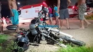 Polícia - Três pessoas ficam feridas em colisão entre duas motos na zona sul da capital