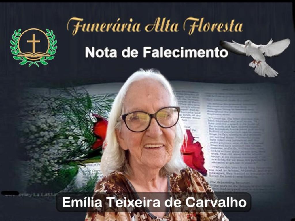 NOTA DE PESAR-  Nota de pesar pelo falecimento de Emília Teixeira de Carvalho