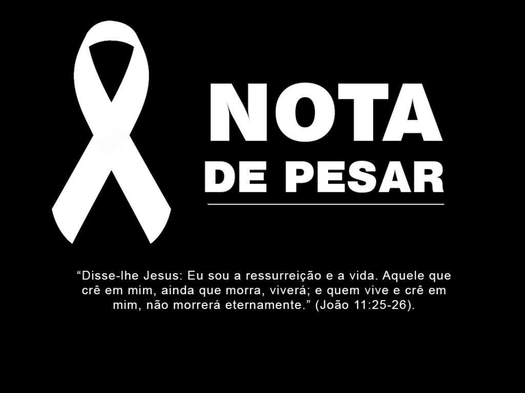 NOTA DE PESAR Nota de pesar pelo falecimento de José Pego