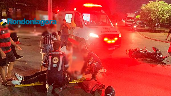 Polícia - Grave acidente em cruzamento após motorista de carro avançar preferencial